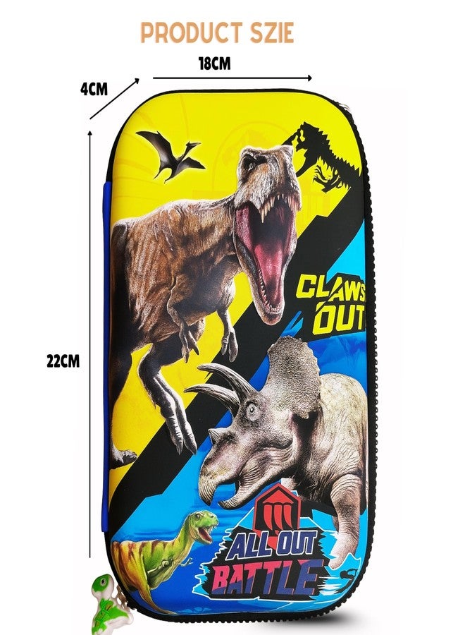 Mallexo Unique 7D Printed Dinosaur Pen Pencil Pouches for Boys and Girls, Trendy School Stationery Items Wide Space Dino Pencils Box, Aesthetic Geometry Box Children Pen Pouch Case for Birthday Gift - Image 4